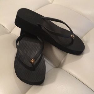 Tory Burch thin flip flops WEDGE